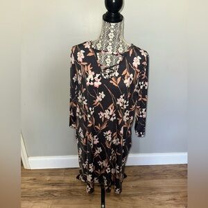 Honey me curvy 3/4 sleeve‎ floral dress Size XL